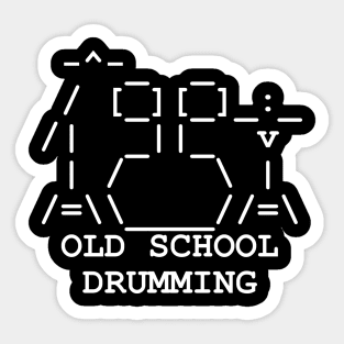 Old School Drummer Sticker